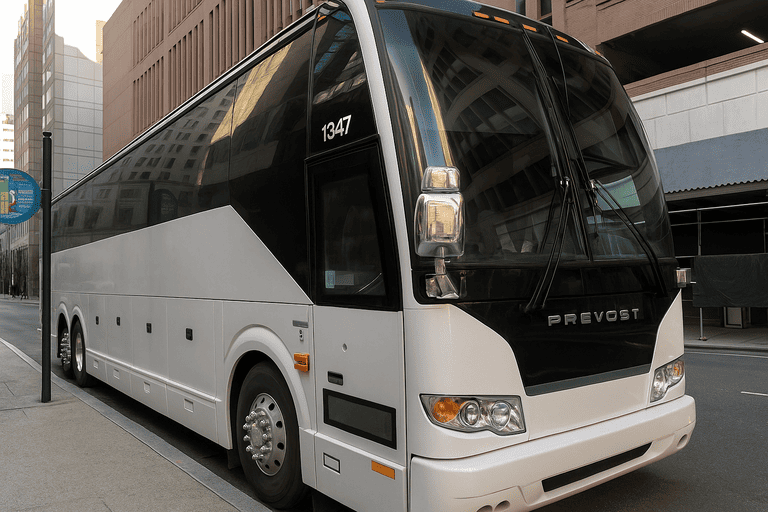 a Corpus Christi Minibus Company coach bus