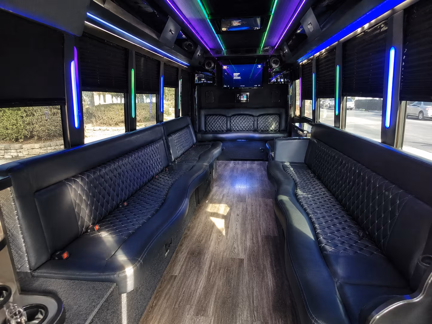 corpus christi 15 passenger party bus interior
