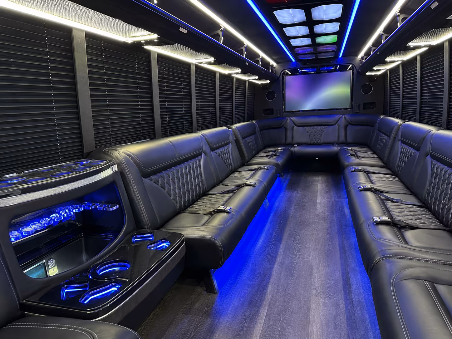 corpus christi 20 passenger party bus inside