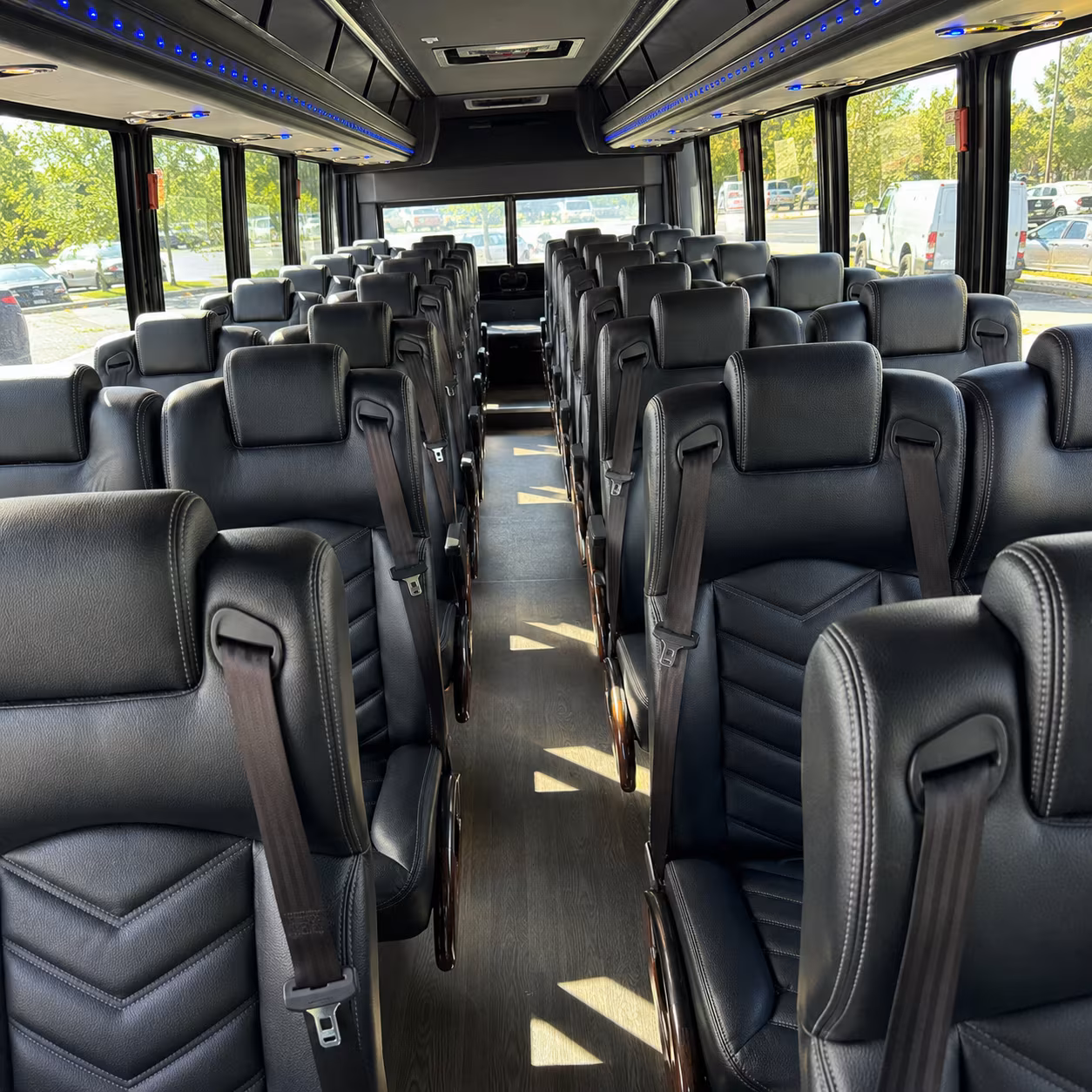 corpus christi 25 passenger minibus inside
