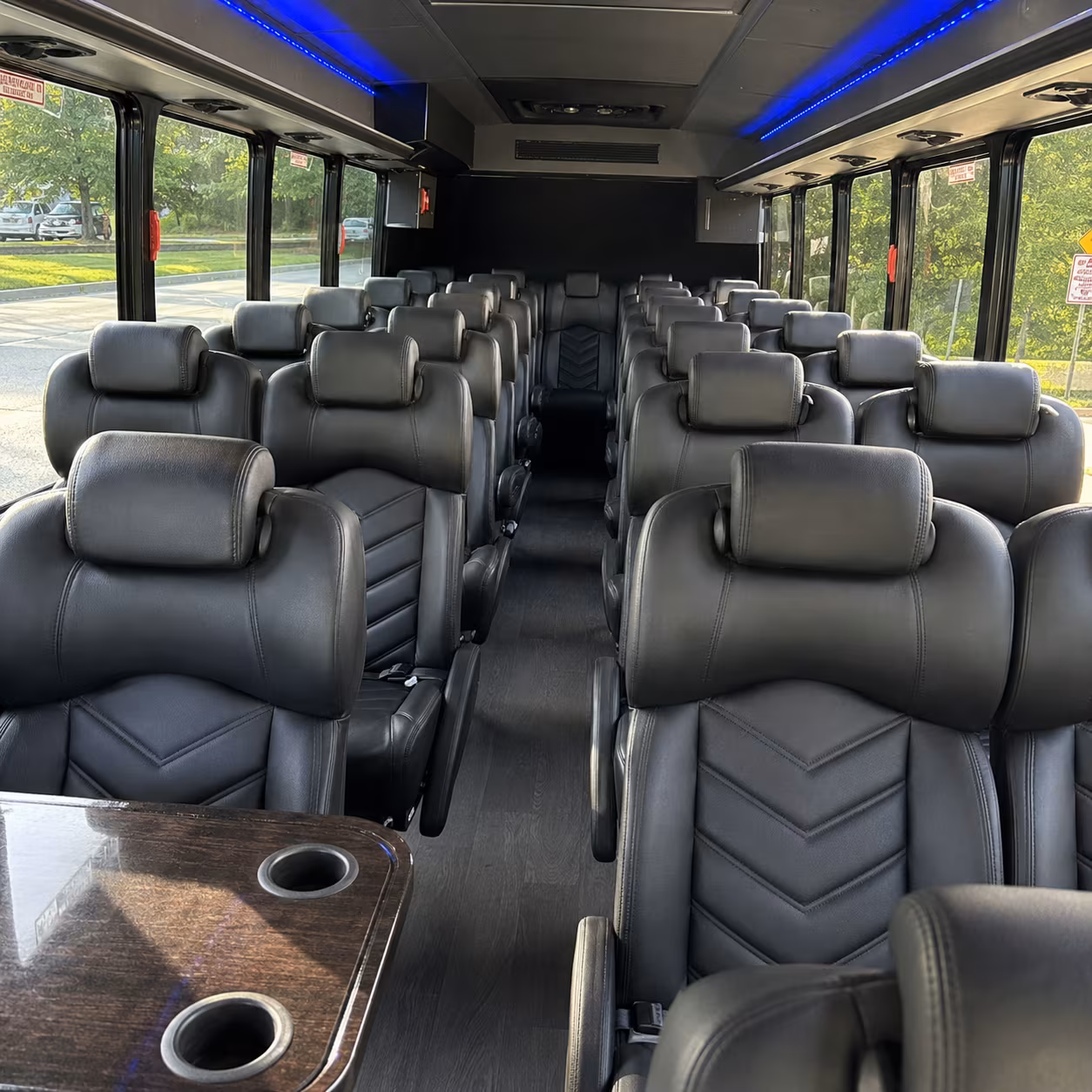 corpus christi 28 passenger minibus interior