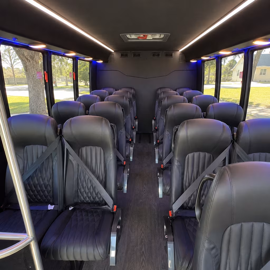 corpus christi 30 passenger minibus inside