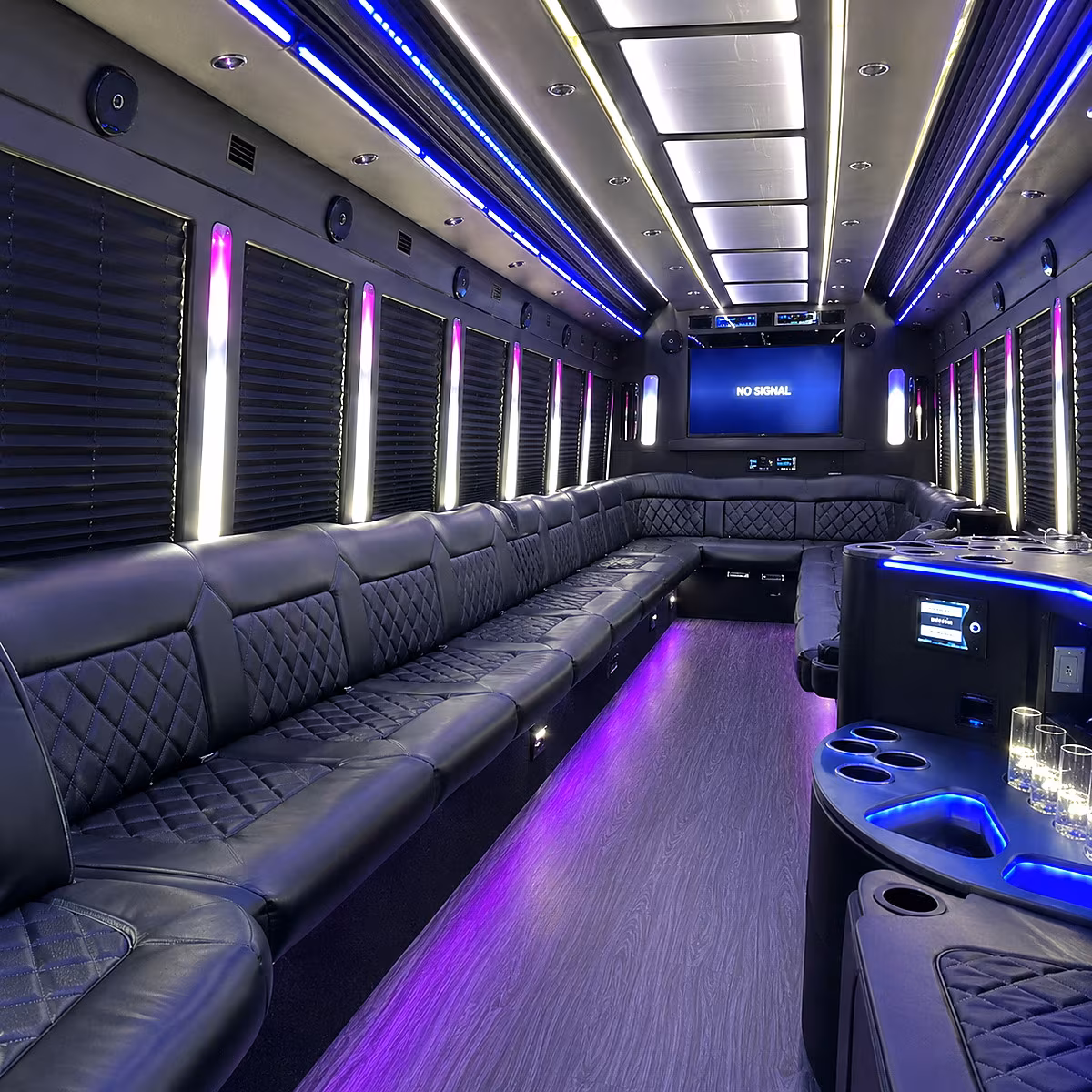 corpus christi 30 passenger party bus inside