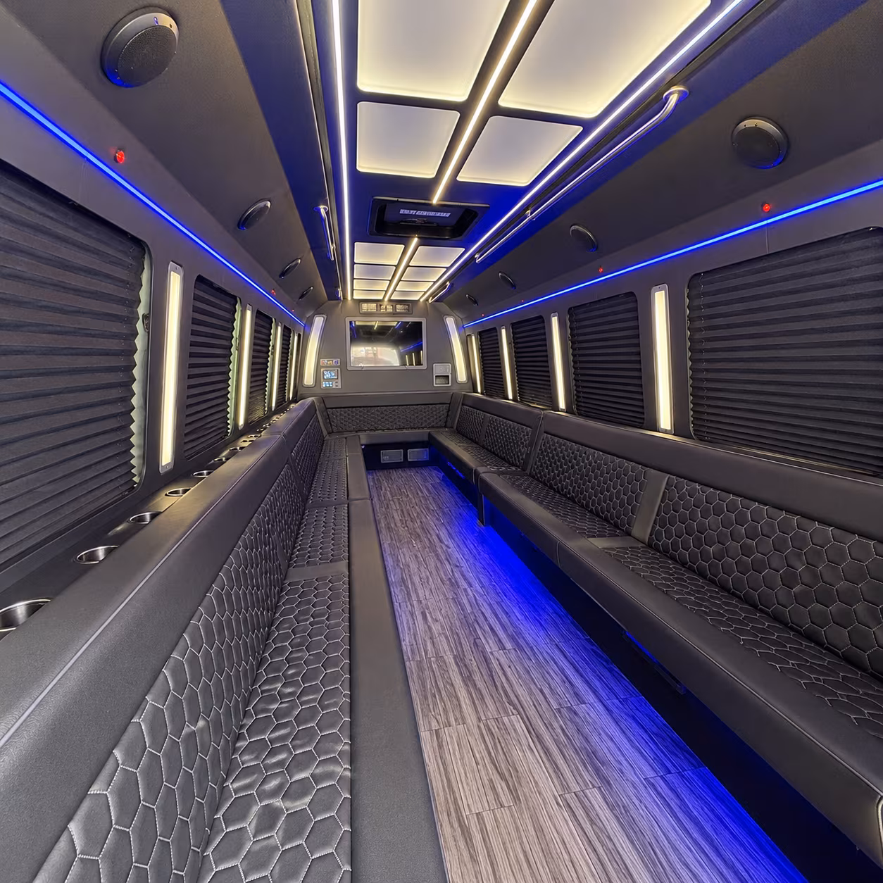 corpus christi 30 passenger party bus interior