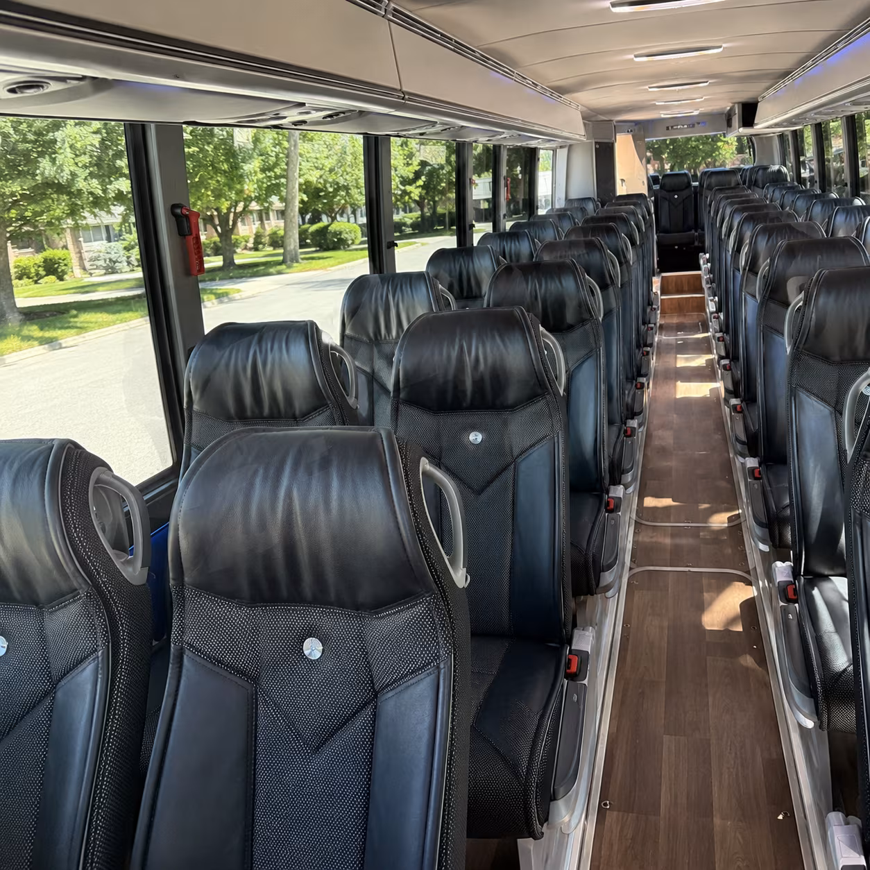 corpus christi 40 passenger charter bus inside