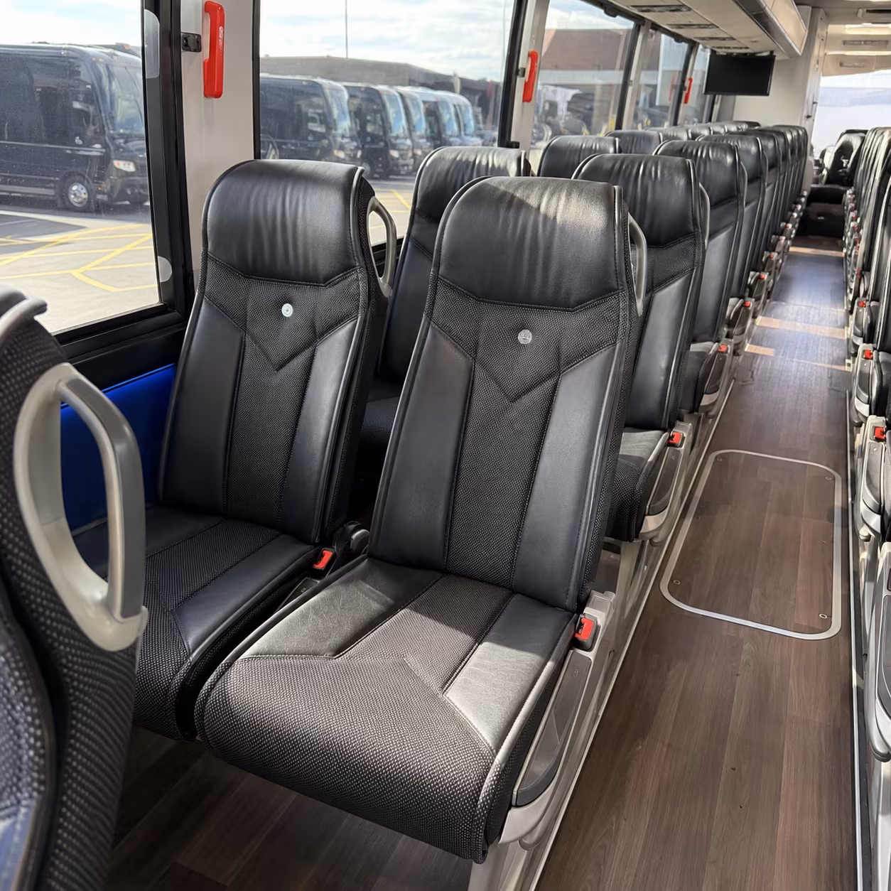 corpus christi 40 passenger charter bus interior