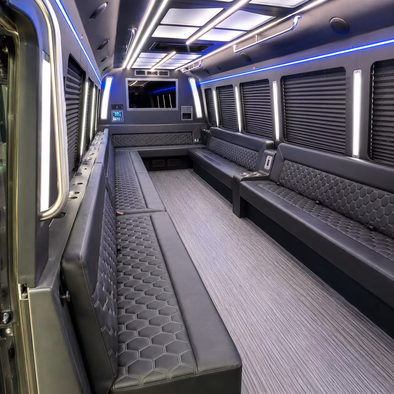 corpus christi 40 passenger party bus interior