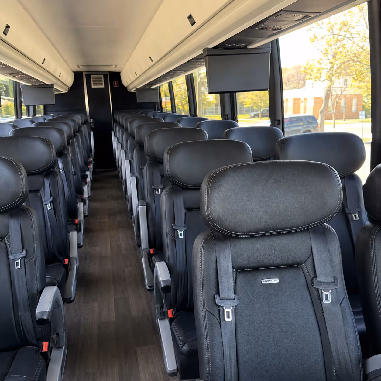 corpus christi 45 passenger charter bus inside