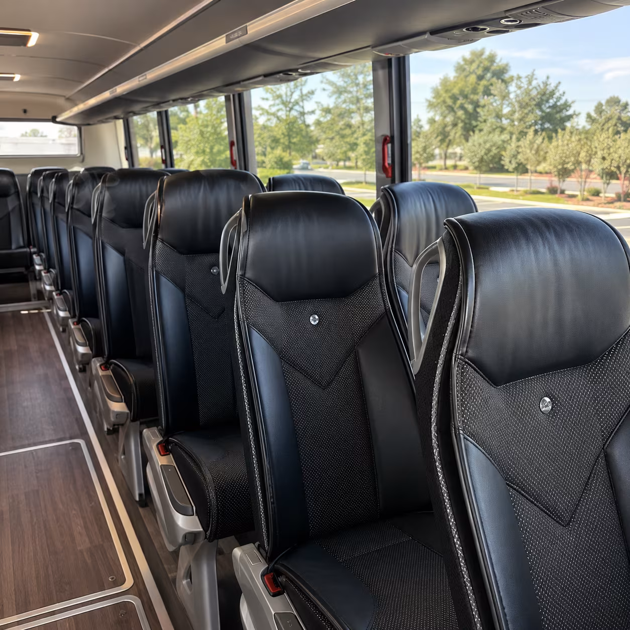corpus christi 45 passenger charter bus interior