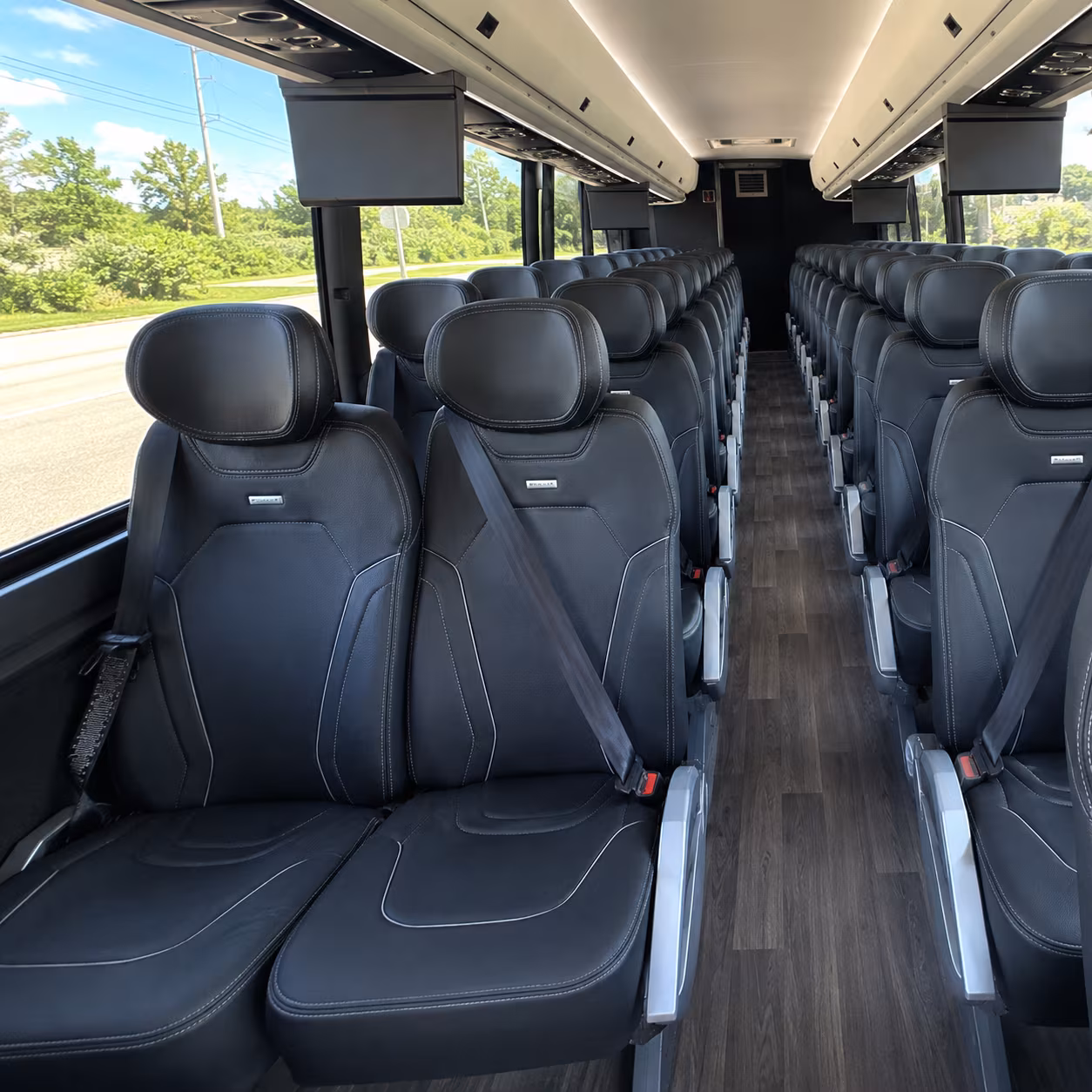 corpus christi 47 passenger charter bus inside