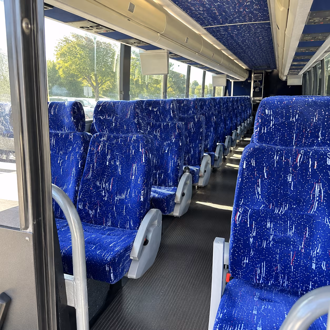 corpus christi 50 passenger charter bus inside