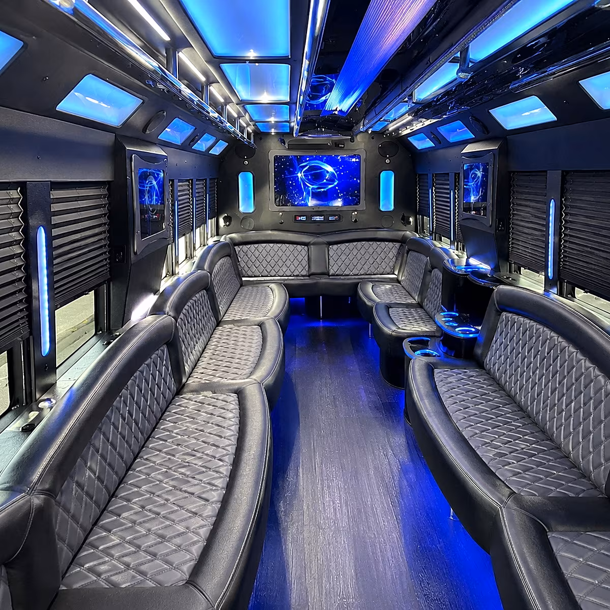corpus christi 50 passenger party bus interior